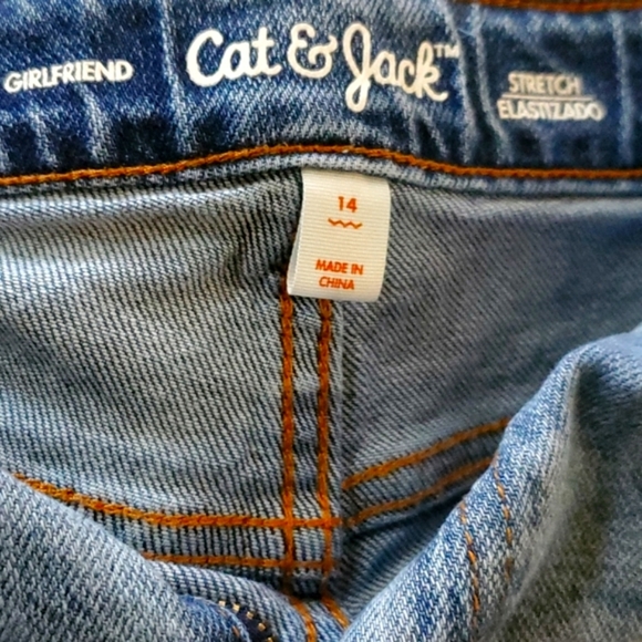 CAT & Jack girlfriend stretch jeans size 14 - Picture 3 of 3